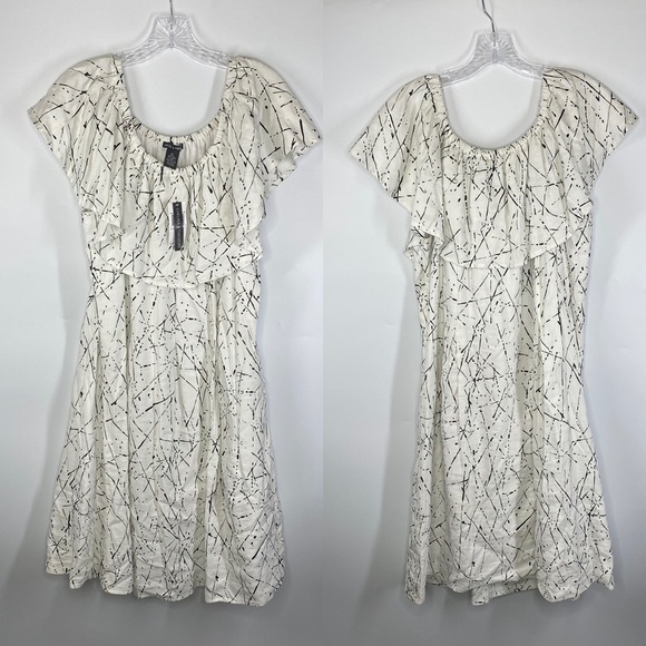 Chelsea & Theodore Linen Blend Off Shoulder Dress NWT XL - Picture 1 of 12